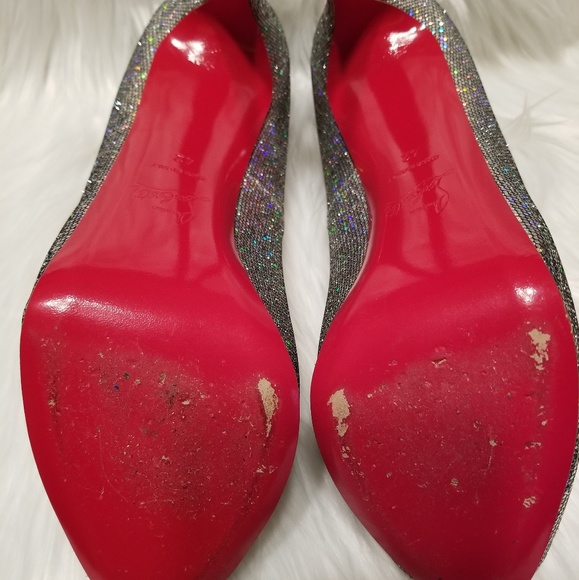 Christian Louboutin Very Prive Glitter Peep Toe - Picture 6 of 8